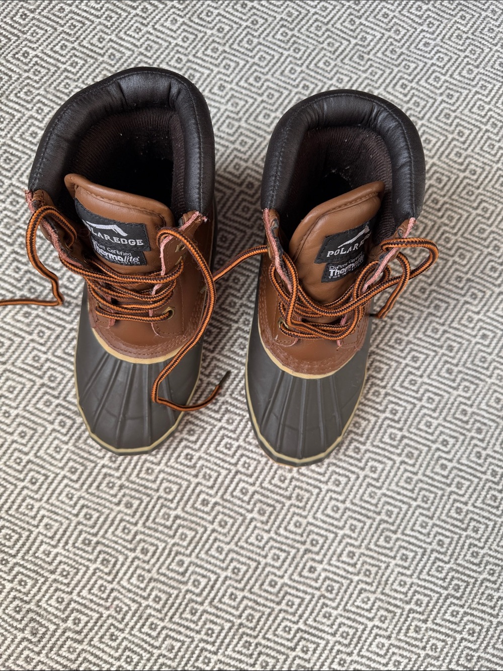 Kids Brown Waterproof Rain & Snow Boots - Picture 11 of 14